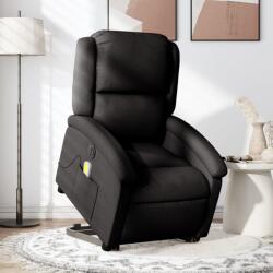 vidaXL Fotoliu electric de masaj rabatabil cu ridicare, negru, textil GartenMobel Dekor (3204202)
