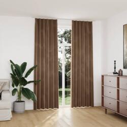 vidaXL Draperii opace cu carlige, 2 buc. , bej, 140x245 cm, catifea GartenMobel Dekor (134510)