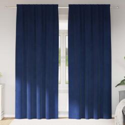 vidaXL Perdele opace 2 pcs Albastru închis 140 x 260 cm Catifea GartenMobel Dekor (4107202)