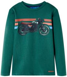 vidaXL Tricou pentru copii cu maneci lungi, verde, 92 GartenMobel Dekor (12644)