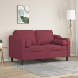 vidaXL Canapea cu 2 locuri cu pernute, rosu vin, 120 cm, textil GartenMobel Dekor (3200843) Canapea