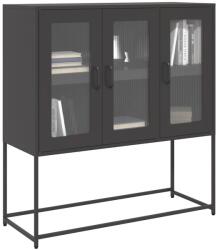 vidaXL Dulap, negru, 100, 5x39x107 cm, otel laminat la rece GartenMobel Dekor (853404) Comoda