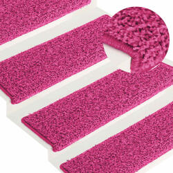 vidaXL Covorase pentru scari, 30 buc. , 65x21x4 cm, roz, cu margini dreptunghiulare GartenMobel Dekor (3365835) Covor