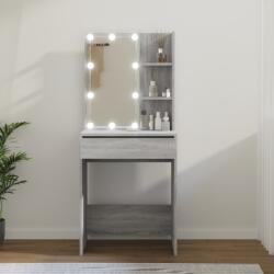vidaXL Masa de toaleta cu LED, gri sonoma, 60x40x140 cm GartenMobel Dekor (820443)