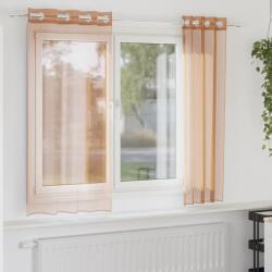 vidaXL Perdele Voile cu Oelii 2 buc Teracota GartenMobel Dekor (4102138)