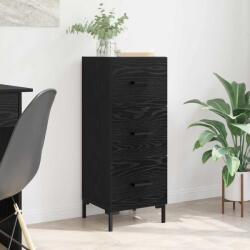 vidaXL Bufet cu sertar Stejar Negru 34, 5 x 34 x 90 cm Lemn compozit GartenMobel Dekor (881560) Comoda