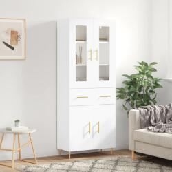 vidaXL Dulap înalt, alb, 69, 5x34x180 cm, lemn compozit GartenMobel Dekor (3198521) Comoda