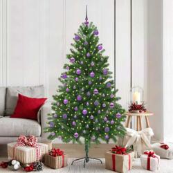 vidaXL Brad de Craciun cu 300 LED cu suport Verde 180 cm PE GartenMobel Dekor (3396337)