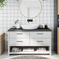 vidaXL Blat de baie, gri închis, 100x40x(2-6) cm, lemn masiv tratat GartenMobel Dekor (3156226)