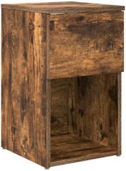 vidaXL Dulap de pat Stejar fumuriu 29 x 31, 5 x 49 cm Lemn prelucrat GartenMobel Dekor (8001105)