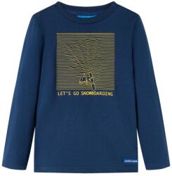 vidaXL Tricou de copii cu maneci lungi bleumarin 116 GartenMobel Dekor (13106)