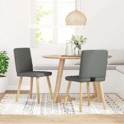 vidaXL Scaune de sufragerie, 2 buc. , gri închis, material textil GartenMobel Dekor (4101122)