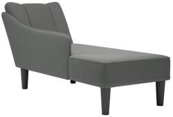 vidaXL Sezlong cu cotiera dreapta din tesatura gri închis GartenMobel Dekor (4009801)