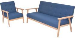 vidaXL Set canapea, 2 piese, textil, albastru GartenMobel Dekor (274913) Canapea
