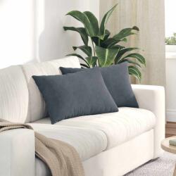 vidaXL Perne pentru canapea 2 pcs Gri închis 60 x 40 cm GartenMobel Dekor (42013671)