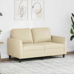 vidaXL Canapea cu 2 locuri, crem, 120 cm, piele ecologica GartenMobel Dekor (359329) Canapea