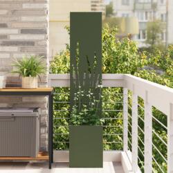 vidaXL Ghiveci de Gradina cu Panou Decorativ Olivengrønn 32 x 140 cm GartenMobel Dekor (876395)