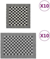 vidaXL Set de prosoape, 20 buc. , negru si alb, bumbac GartenMobel Dekor (136292) Prosop