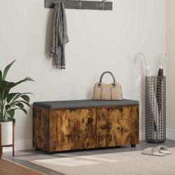 vidaXL Banca pentru hol cu perna Stejar fumuriu 100 x 38 x 46 cm GartenMobel Dekor (891492)