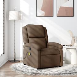 vidaXL Fotoliu de masaj rabatabil, maro, material textil GartenMobel Dekor (371767)