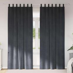 vidaXL Perdele opace 2 pcs Gri deschis 140 x 260 cm Catifea GartenMobel Dekor (4107267)