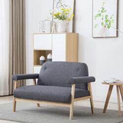 vidaXL Canapea cu 2 locuri, gri închis, material textil GartenMobel Dekor (246646) Canapea