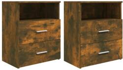 vidaXL Noptiere, 2 buc. , stejar fumuriu, 50x32x60 cm GartenMobel Dekor (815859)