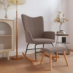 vidaXL Scaun balansoar cu taburet, gri taupe, textil GartenMobel Dekor (328027) Balansoar