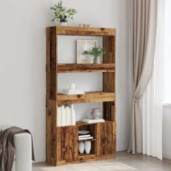 vidaXL Dulap înalt, lemn vechi, 92x33x180 cm, lemn prelucrat GartenMobel Dekor (3309625) Biblioteca