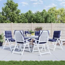 vidaXL Perne scaune cu spatar jos, 6 buc. , bleumarin, textil oxford GartenMobel Dekor (377739)
