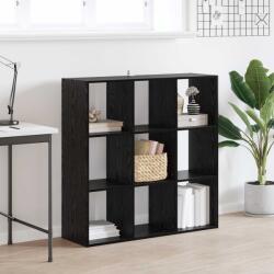 vidaXL Biblioteca Stejar Negru 102 x 32 x 102 cm GartenMobel Dekor (8009602) Biblioteca