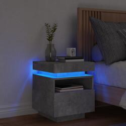 vidaXL Noptiera cu lumini LED, gri beton, 40x39x48, 5 cm GartenMobel Dekor (836790)