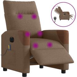 vidaXL Fotoliu electric de masaj rabatabil, maro, textil GartenMobel Dekor (3324001)