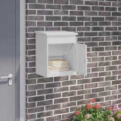 vidaXL Cutie pentru colet cu depozitare Alb 47.5 x 38 x 59 cm Otel GartenMobel Dekor (874941)