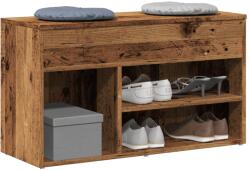 vidaXL Bancheta pantofar, lemn vechi, 80x30x45 cm, lemn prelucrat GartenMobel Dekor (856756) Pantofar
