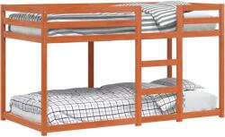 vidaXL Pat supraetajat, maro ceruit, 90x190 cm, lemn masiv de pin GartenMobel Dekor (3214875)