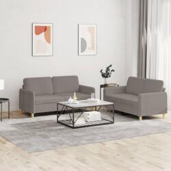 vidaXL Set de canapea cu perne, 2 piese, gri taupe, material textil GartenMobel Dekor (3202093) Canapea