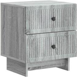 vidaXL Noptiera Sonoma gri cu 2 sertare, 43 x 34, 5 x 47, 5 cm, lemn prelucrat (893847)