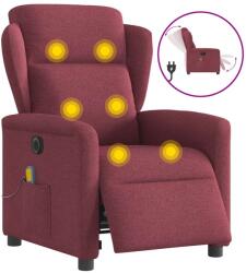 vidaXL Fotoliu electric de masaj rabatabil, rosu vin, textil GartenMobel Dekor (3303127)