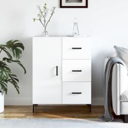 vidaXL Servanta, alb extralucios, 69, 5x34x90 cm, lemn compozit GartenMobel Dekor (827918) Comoda