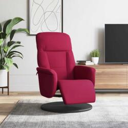 vidaXL Scaun de relaxare cu taburet, rosu vin, catifea GartenMobel Dekor (356685)