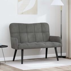vidaXL Canapea cu doua locuri Gri închis 115 x 61 x 87 cm Catifea GartenMobel Dekor (42028941) Canapea