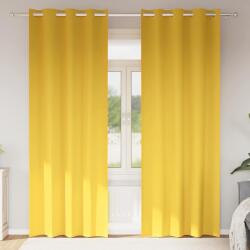 vidaXL Perdele Opaque cu Inel 2 pcs Galben mustar 245 x 140 cm GartenMobel Dekor (4107396)