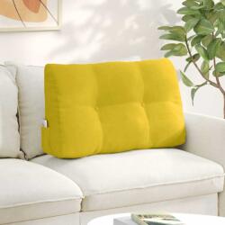 vidaXL Perna pentru spate Galben 80 x 24 x 50 cm Catifea GartenMobel Dekor (42014436)