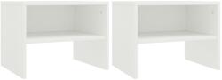 vidaXL Noptiere, 2 buc. , alb, 40 x 30 x 30 cm, PAL GartenMobel Dekor (800064)