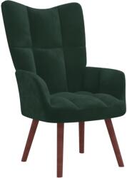 vidaXL Scaun de relaxare, verde închis, catifea GartenMobel Dekor (328053)