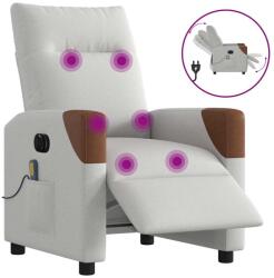 vidaXL Scaun reclinabil electric pentru masaj Cloud Grey Fabric GartenMobel Dekor (3323997)