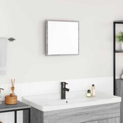vidaXL Oglinda de baie cu LED Pe perete Gri Sonoma 40 x 8.5 x 37 cm GartenMobel Dekor (822926)