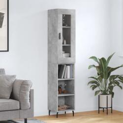 vidaXL Dulap înalt, gri beton, 34, 5x34x180 cm, lemn prelucrat GartenMobel Dekor (3199381) Comoda