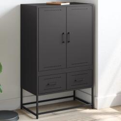 vidaXL Dulap înalt, negru, 68x39x111, 5 cm, otel laminat la rece GartenMobel Dekor (846608) Comoda